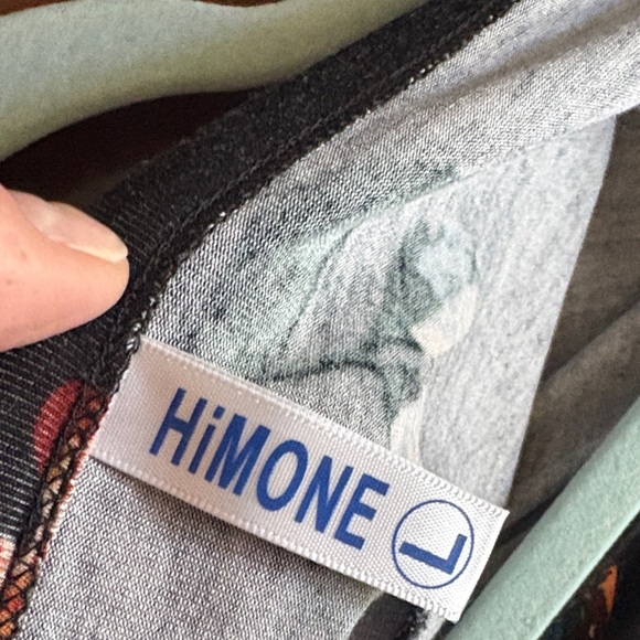 Black Floral Long Sleeve Dress with Pockets Size L - Picture 7 of 8